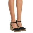 thumbnail image 3 of Time and Tru Women's Canvas Espadrille Wedge Sandals, 3 of 7