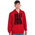 thumbnail image 5 of Cool Father's Day Best Dad Ever Zip Hoodie Sweatshirt Men Brisco Brands S, 5 of 6