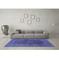 thumbnail image 3 of Ahgly Company Machine Washable Indoor Rectangle Medallion Blue Traditional Area Rugs, 2' x 5', 3 of 4