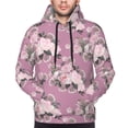 thumbnail image 4 of Hoodies for Men - Ligtt Pink Rose Flowers Long Sleeve Comfrt Men'S Fashion Hoodies & Sweatshirts, Sweatshirts for Men Hoodies Pullover Clothing Clothes with Pouch, 4 of 7