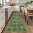 thumbnail image 2 of 8x10 Washable Area Rug Green Vintage Rug for Living Room Bedroom Low Pile Soft Non-Slip Boho Rug for Under Table Boho Distressed Retro Carpet for Bedroom Kitchen Office Dining, 2 of 8