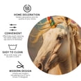 thumbnail image 3 of Fuzoiu Rainbow White Horse Print Leather Coasters Set,Drink Coasters Set of 4,for Tabletop Protection, Durable PVC Coasters,Home Décor and Housewarming Gift-Round Shape, 3 of 6