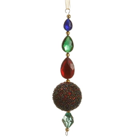 7 quot regal peacock red jewel prism glitter ball drop 7 quot regal peacock red jewel prism glitter ball drop