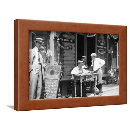 Notary Wood - Notary Public on the Street Framed Print Wall Art