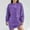 Purple, variant on COSFO Sequin Ladies Dresses Gray Casual Crew Neck Long Sleeve Mini Dresses Loose Sweater Dresses