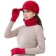 thumbnail image 4 of Gorro, bufanda, guantes, para mujer, de invierno, de terciopelo grueso, resistente al frío, cálido, de punto, de lana, 4 of 6