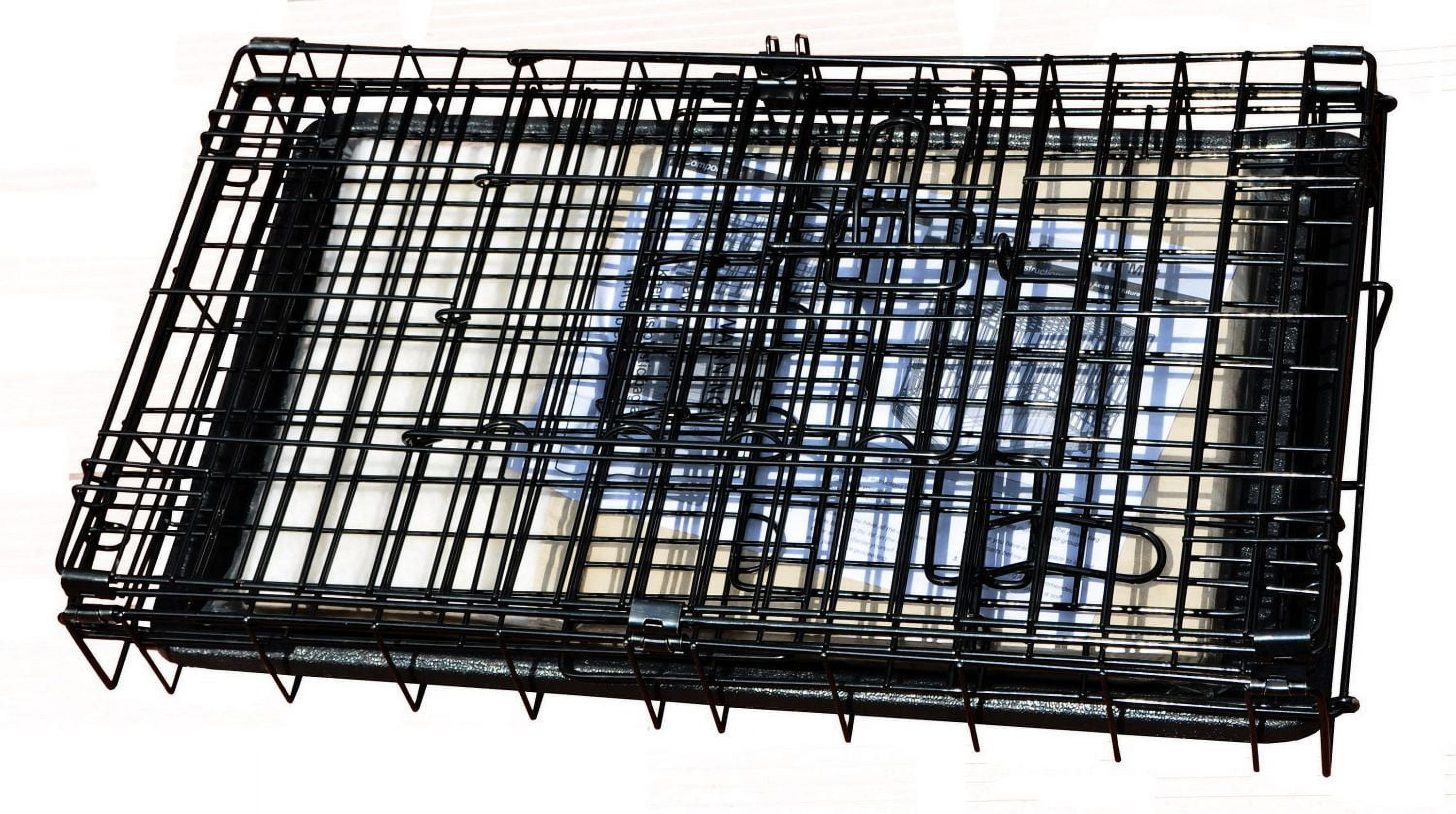 25" Wire 2 Door Dog Pet Crate With Mat
