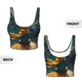 thumbnail image 5 of Haiem Whimsical Starry Night Scene Pattern Womens Sports Bra - U Neck Padded Low Impact Yoga Bra Workout Crop Top Gym Moisture-Wicking Workout Vest -Small, 5 of 9