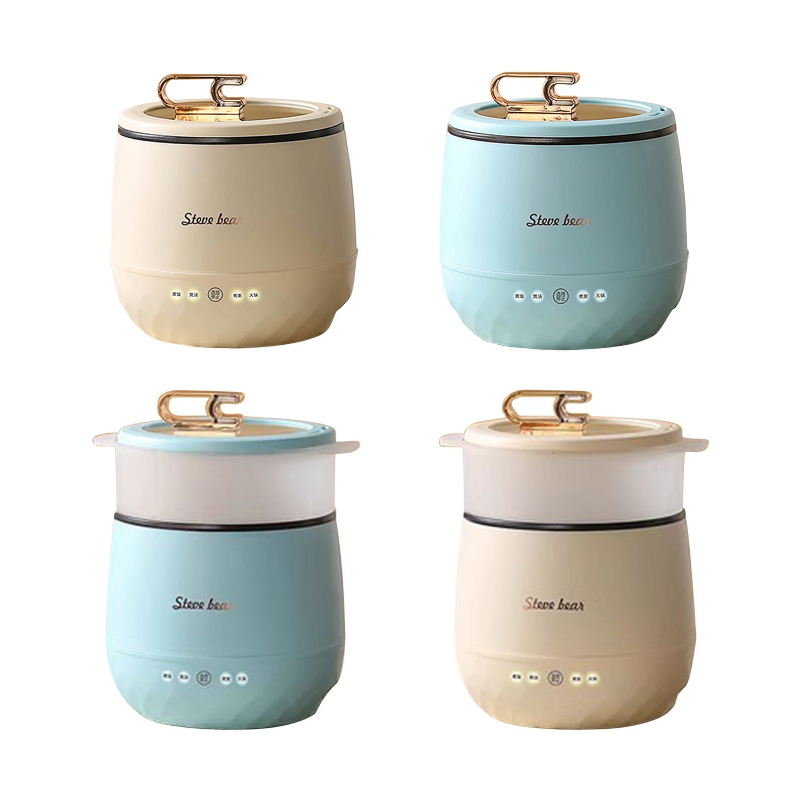Mini Rice Cooker 1.8L Multifunctional Personal Steamer & Soup Maker with Nonstick Pot, 350W Fast Even Heating for Small Meals, Singles & Dorm Cooking FAJHHA | Sky Blue