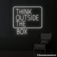 thumbnail image 3 of Glowneon Think Outside the Box Neon Sign, Motivation Quote Neon Sign, Coffee Shop Decor, 3 of 5