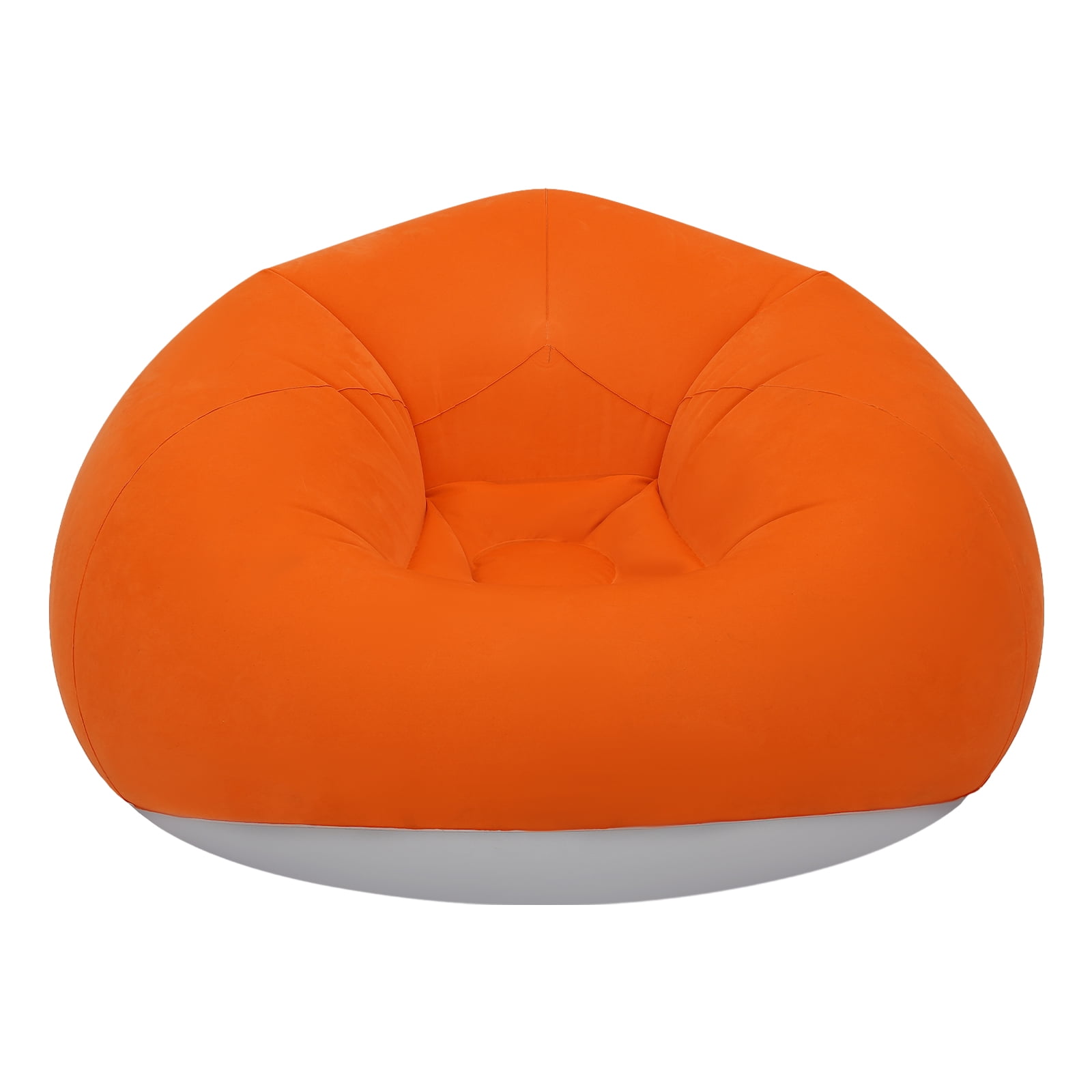 Orange 6Pcs Bean Bag Chairs for Adults Portable Inflatable Chairs with Air Pump Blow up Couch Folding Inflatable Couch Lazy Sofa for Reading Living Room Camping