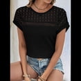 thumbnail image 1 of Top Tipo Túnica Holgado de Punto con Escote Redondo para Mujer, Color Negro, Talla XL, 1 of 10