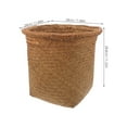 thumbnail image 2 of SEWCHICS Bedroom Wastebasket Woven Storage Basket Cattail Stem or Leaf 1Set, 2 of 8