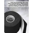 thumbnail image 3 of Kinesiology Tape 5 Rolls, Lychee Elastic Therapeutic Sports Tape for Pain Relief Shoulder, Knee, Tennis Elbow Support, Athletic Tape Waterproof, Breathable, Latex Free, 2" x 16.4 feet Per Roll (Black), 3 of 9