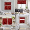 thumbnail image 6 of Red Marble Texture Kitchen Curtains Sets for Windows 24 Inch Length, Vintage Minimalism Abstract Ombre Art Rod Pocket Window Treatments Tier Curtains and Valances Set for Bedroom/Bathroom, 6 of 8