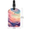 thumbnail image 6 of Square 2Pack PU Leather Clouds Cruise Luggage Tag with Privacy Cover and Name ID Tag for Travel Handbags Backpacks Luggage Tags, 6 of 6
