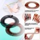 thumbnail image 4 of Peine elástico redondo completo de 9 piezas con anillo de plástico flexible, para niñas, peine con soporte para diadema, 4 of 6