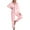 Pink, variant on Sleepwear Womens Silky Satin Pajamas Set Long Sleeve Nightwear Loungewear, Pink, M