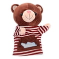 thumbnail image 3 of BRIGHTFUFU Bear Hand Puppet Plush Toy Parent Child Interactive Storytelling Props Lindo caricatura de animales de animales para actividades familiar, 3 of 7