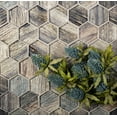 thumbnail image 3 of 5 pack Wooden Brown 11.8 in. x 11.8 in. Hexagon Polished Glass Mosaic Floor and Wall Tile (4.83 sq. ft./Case), 3 of 4