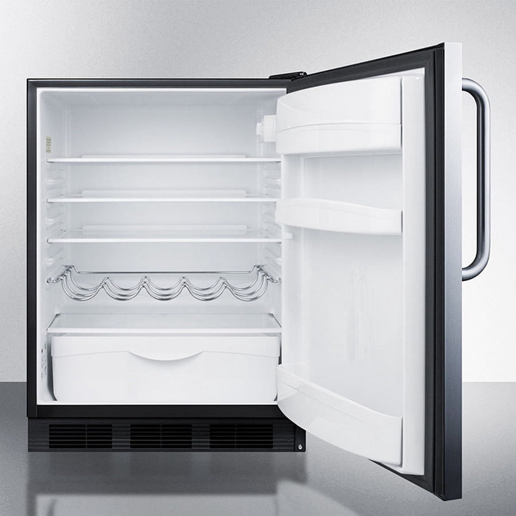 24" Wide Built-In All-Refrigerator- Stainless Steel Cabinet