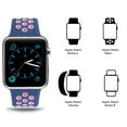 thumbnail image 4 of Apple Watch Band 38MM 40MM 42MM 44MM, Silicone Sport Bands, Breathable Silicone Replacement Watch Strap for Apple Watch Series 1, 2, 3, 4, 5 S/M & M/L (19-Colors), 4 of 7