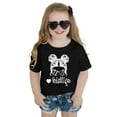 thumbnail image 4 of Shirts for Girls 8-10 Kids Girls Cute Graphic Print Round Neck Short Sleeve Tee Summer Casual T Shirt Black, 8-9 Years, 4 of 4