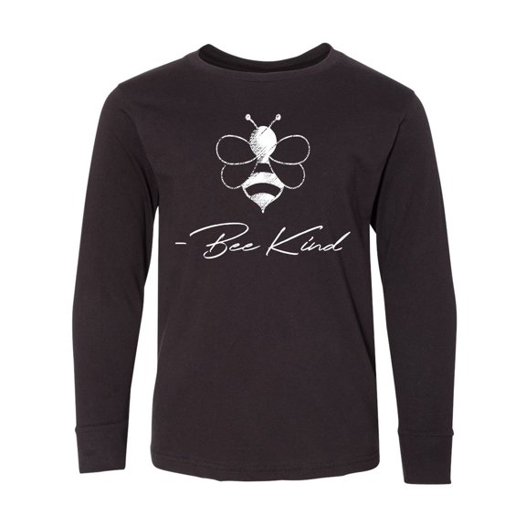 Inktastic Bee Kind Cute Bee Long Sleeve Youth T-Shirt