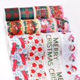 thumbnail image 2 of Cintas de satén de grogrén con estampado navideño para lazos, suministros de embalaje para decoración artesanal, 5 yardas 72256, 2 of 4