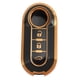 thumbnail image 1 of Funda de Llave de Coche de Silicona TPU de Tonos Negro y Dorado para Fiat 500 Cabrio/Nuova para Fiat 500C/500L/500X/600 - Funda de Control Remoto de 3 Botones, 1 of 6
