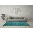 thumbnail image 3 of Ahgly Company Indoor Square Abstract Light Blue Modern Area Rugs, 5' Square, 3 of 4