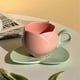 thumbnail image 3 of 300ml Flower Shaped Ceramic Coffee Tulip Cup Teacup Saucer Ceramic Drinking Cup Tulip Mug,C, 3 of 5