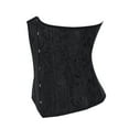 thumbnail image 4 of LELINTA Women's Jacquard Lace Up Boned Lingerie Bridal Underbust Corset Top Low Back Waist Trainer Shape Plus Size, 4 of 6