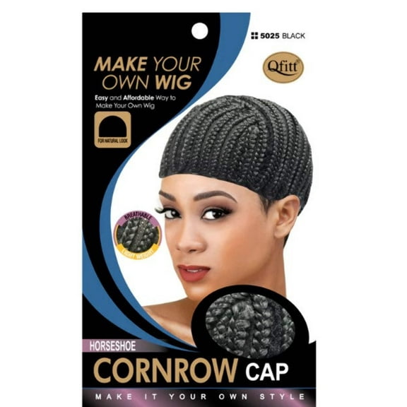 Qfitt Horseshoe Cornrow Cap – Black (5025)