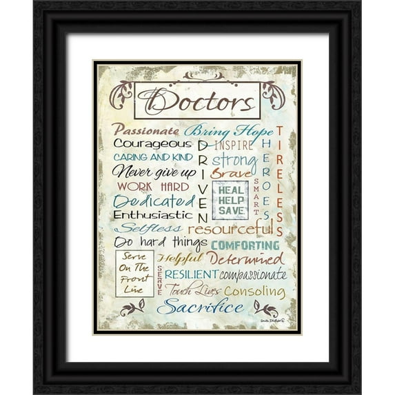 Phillips, Anita 25x32 Black Ornate Wood Framed with Double Matting Museum Art Print Titled - Doctors Are
