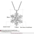 thumbnail image 4 of Yoursfs Cubic Zirconia Snowflake Necklace Silver Plated Pendant Necklace For Women Trendy Jewelry, 4 of 4