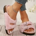 thumbnail image 6 of Women's Strappy Lightweight Comfortable Breathable Adjustable Buckle Cork Footbed Sliding Sandals, 6 of 9