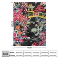thumbnail image 4 of Chinoiserie Blanket Chinoiserie Charcoal Coral Pagoda Throw Blankets Pink Pagoda and Flower Asian Style Blankets for Bed Cozy Decorative Blankets &amp; Throws, 4 of 6