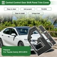 thumbnail image 3 of Cubierta del panel de cambio de marchas del control central para Toyota Camry 2012-2014, etiqueta del panel antiarañazos negra de cobertura total, 3 of 6