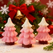 2PCS 3D Christmas Tree Silicone Candle Molds for Candle Making, Xmas Pine Tree Silicone Soap Molds DIY Cake Decorating Candle Making Supplies Christmas Home Decoration