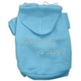 thumbnail image 4 of Pet, Dog  Cat Hoodie Rhinestone, "Who Loves Ya Baby?", 4 of 6