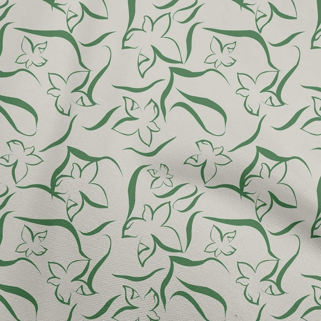 oneOone Polyester Spandex Light Gray Fabric Floral & Craft Projects Decor Fabric Printed By The Yard 56 Inch Wide