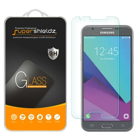 [1-Pack] Supershieldz Samsung Galaxy J3 Luna Pro Tempered Glass Screen Protector, Anti-Scratch, Anti-Fingerprint, Bubble Free