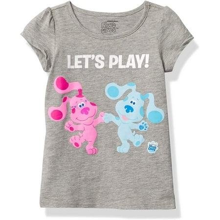 

Nickelodeon girls Blue s Clues & You Be You! Toddler Short Sleeve Tee - Blue Magenta T Shirt Heather Grey 4T US
