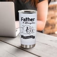 thumbnail image 4 of Fathers Day Gift for Dad Birthday Gifts Dad Gifts From Daughter Father & Daughter Best Friend for Life Tumblers 20oz Stainless Steel Insulated Cup with Lid Travel Coffee Mug, 4 of 6