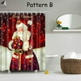 thumbnail image 4 of PULLIMORE Christmas Shower Curtain 70.8 x 70.8 in Santa Claus Snowman Bathroom Curtain Waterproof (Christmas Ball), 4 of 8