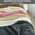 thumbnail image 3 of Soft Knitted Sofa Blanket with Tassel Bed Office Nap Shawl Decorative Throw Couch Cover, Beige, 3 of 9