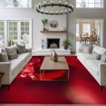thumbnail image 3 of 5'x8' Area Rugs, Red Rose Indoor Outdoor Area Rug for Living Room Bedroom, Elegance Fantasy Flowers Romantic Washable Bathroom Rugs Kitchen Floor Carpet Mats Home Decor Aesthetic, 3 of 8