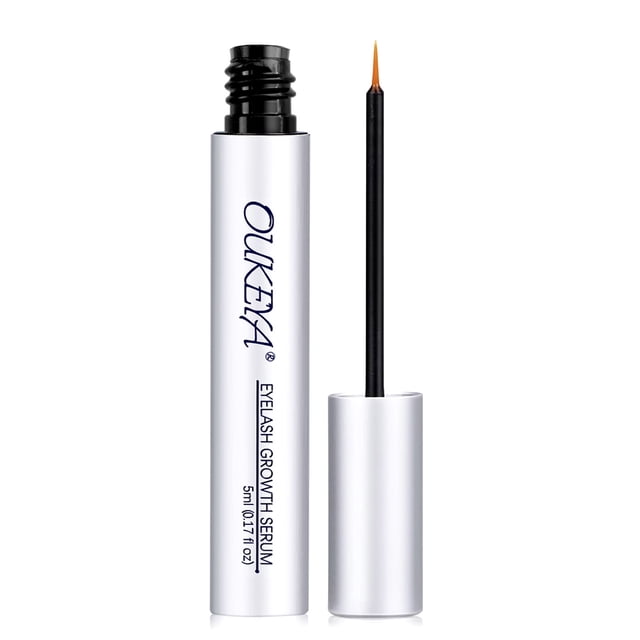 OUKEYA Suero para Pestañas y Cejas con Péptidos, Fortalecedor para Pestañas Más Largas y Gruesas, 0.17 fl oz
