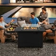 thumbnail image 4 of Costway 52'' Outdoor Gas Fire Pit Table Patio Propane Firepit with Cover 50,000 BTU Black, 4 of 10